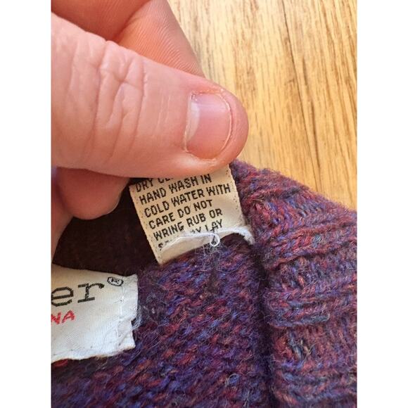 Vtg Parker of Vienna Men's Crewneck Pullover Grandpa Sweater 100% Shetland Wool - Picture 7 of 8